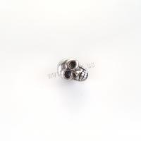 Rostfritt stål Distans Pärlor, 304 rostfritt stål, Skull, DIY & svärta, ursprungliga färgen, 12x8.50x11mm, Säljs av PC