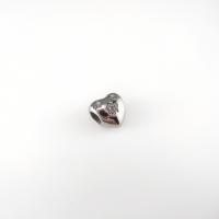 Cruach dhosmálta coirníní Spacer, 304 Cruach dhosmálta, Croí, DIY, dath bunaidh, 11x11x8mm, Poll:Thart 5mm, Díolta De réir PC