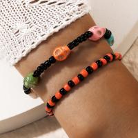 Glasperlen Armband, Seedbead, mit Terylen Schnur & Harz, Design für Halloween & Modeschmuck & verschiedene Stile für Wahl, frei von Nickel, Blei & Kadmium, verkauft von setzen