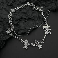 Zink Alloy Smycken Collier, mode smycken, nickel, bly och kadmium gratis, 45cm, Säljs av PC