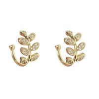 Zinc Alloy Earring Cuff, met Kristal, plated, verschillende stijlen voor de keuze & micro pave zirconia & voor vrouw, 20-30mm, Verkocht door PC