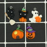 Fashion Halloween riipus, Hartsi, epoksi tarra, tee-se-itse & eri tyylejä valinta, enemmän värejä valinta, N. 100PC/laukku, Myymät laukku