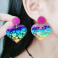 Acrylic Jewelry Earring painted & fashion jewelry & for woman Sold By Pair