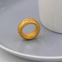 Vinger Ring in edelstaal, 304 roestvrij staal, mode sieraden & verschillende grootte voor keus & voor de mens, gouden, 12mm, Verkocht door PC