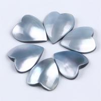 Shell-Cabochons, conchiglia marina, Cuore, DIY, argento, 19x17mm, Venduto da coppia