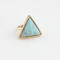 Zinc Alloy Finger Ring Setting with turquoise fashion jewelry & for woman nickel lead & cadmium free 17mm Sold By PC