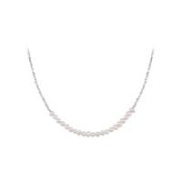 Collares de Plata Esterlina, Plata de ley 925, con Shell Pearl, Joyería & para mujer, libre de níquel, plomo & cadmio, longitud aproximado 18.89 Inch, Vendido por UD