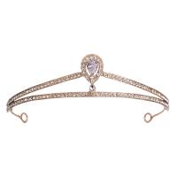 Diadema, lega in zinco, placcato, gioielli di moda & per la donna & con strass, nessuno, assenza di nichel,piombo&cadmio, Diametro interno:Appross. 145mm, Venduto da PC