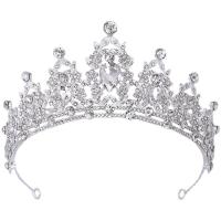 Bridal Tiaras Zinc Alloy plated fashion jewelry & for woman & with rhinestone nickel lead & cadmium free Inner Approx 145mm Sold By PC