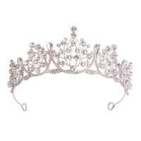 Tiaras, liga de zinco, banhado, joias de moda & para mulher & com strass, Mais cores pare escolha, níquel, chumbo e cádmio livre, Diametro interno:Aprox 140mm, vendido por PC