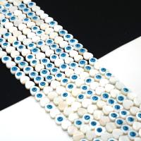 Spacer Beads Jóias, concha de água doce, DIY & tamanho diferente para a escolha, azul, vendido para Aprox 38 cm Strand