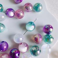 Plated Acrylic Beads Round DIY 16mm Sold By Bag