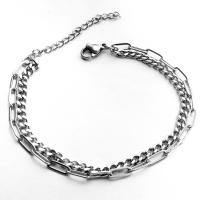 Pulseira de aço titânio, Partículas de aço, Ajustável & joias de moda & unissex & tamanho diferente para a escolha, níquel, chumbo e cádmio livre, vendido por PC