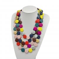 collier bois, fait à la main, bijoux de mode & pour femme, multicolore, Vendu par 56 cm brin