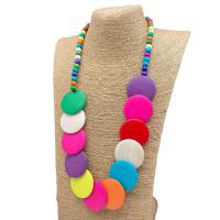 collier bois, bijoux de mode & pour femme, multicolore, Vendu par 76 cm brin