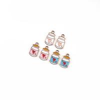 Zinc Alloy Enamel Pendants Bottle gold color plated DIY Approx Sold By Bag