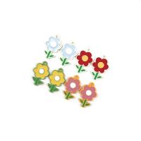 Zinc Alloy émail Pendants, alliage de zinc, fleur, peinture, DIY, plus de couleurs à choisir, 14x23mm, Environ 100PC/sac, Vendu par sac