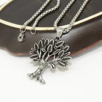 Stainless Steel Jewelry Necklace 316 Stainless Steel with Titanium Steel Tree fashion jewelry & for man original color nickel lead & cadmium free Length Approx 23.62 Inch Sold By PC