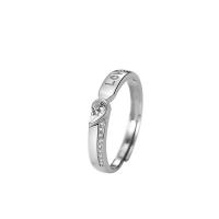 Zircon cubique Micro Pave Sterling Silver Rings, Argent sterling 925, bijoux de mode & unisexe & styles différents pour le choix & pavé de micro zircon, protéger l'environnement, sans nickel, plomb et cadmium, Vendu par PC