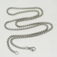 Stainless Steel Nekclace Chain, 316 Roestvrij staal, mode sieraden & uniseks & verschillende grootte voor keus, oorspronkelijke kleur, nikkel, lood en cadmium vrij, Lengte Ca 95-100 m, Verkocht door PC