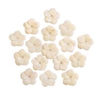 Risultati del bastone dei capelli, conchiglia d'acquadolce, Fiore, lucido, DIY, bianco, 13x3mm, Foro:Appross. 1.8mm, Venduto da PC