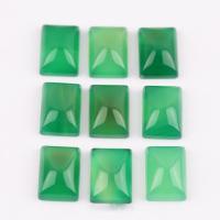 Agaat Cabochon, Groene Agaat, gepolijst, DIY, groen, 13x8x7mm, Verkocht door PC