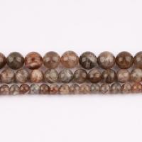 Agaat kralen, Sun Agate, Ronde, gepolijst, DIY & verschillende grootte voor keus, Per verkocht Ca 38 cm Strand