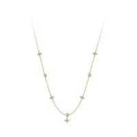 Circón cúbico micr3ofono pavimenta collar de plata esterlina, plata de ley 925, con 5CM extender cadena, chapado, micro arcilla de zirconia cúbica & para mujer, más colores para la opción, longitud aproximado 45 cm, Vendido por UD