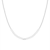 Collane d'argento sterlina, 925 argento sterlina, with 5CM extender chain, placcato, per la donna, argento, Lunghezza Appross. 45 cm, Venduto da PC