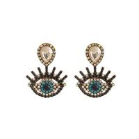 Zinc Alloy Drop Earring, met Kristal, plated, Bohemien stijl & verschillende stijlen voor de keuze & voor vrouw & met strass, 23-70mm, Verkocht door pair