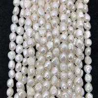 Pérolas Keishi cultivadas em água doce, Pérolas de água doce, DIY, branco, 10-11mm, Aprox 31PCs/Strand, vendido por Strand