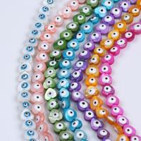 Contas de moda mal olho jóias, concha, Coração, aleatoriamente enviado & DIY & esmalte, cores misturadas, 10mm, vendido para Aprox 36 cm Strand