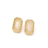 Pendientes de Perno de Aleación de Zinc, con Piedra natural, Joyería & diferentes materiales para la opción & para mujer, libre de níquel, plomo & cadmio, 16mm, Vendido por Par