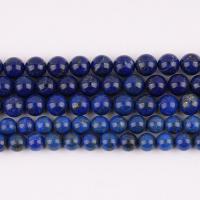 Lapis lazuli perle, Lazulit, Krug, uglađen, možete DIY & različite veličine za izbor, tamno plava, Prodano Per Približno 38 cm Strand