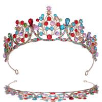 Tiaras, Sinc Alloy, plátáilte, do bhean & le rhinestone, dathanna níos mó le haghaidh rogha, 145x57mm, Díolta De réir PC