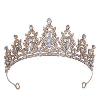 Tiaras, Sinc Alloy, plátáilte, do leanaí & le rhinestone, dathanna níos mó le haghaidh rogha, 145x54mm, Díolta De réir PC