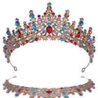 Tiaras, liga de zinco, banhado, Vario tipos a sua escolha & para mulher & com strass, Mais cores pare escolha, 150mm, vendido por PC