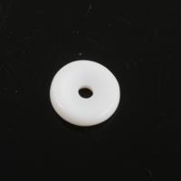 Naturliga vita Snäckskalspärlor, White Shell, Rund, DIY, vit, 7.70x7.70x2.40mm, Säljs av PC