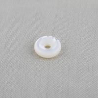 Natural White Shell gyöngyök, Kerek, DIY, fehér, 10x3mm, Lyuk:Kb 2.3mm, Által értékesített PC