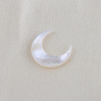 Natural White Shell Pendler, Moon, du kan DIY, hvid, 11.70x10.10mm, Solgt af PC