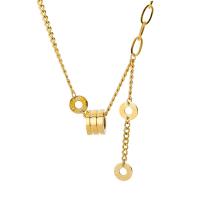 Collana in ottone di stesa Micro zircone cubico, with 7CM extender chain, placcato, stili diversi per la scelta & Micro spianare cubic zirconia & per la donna, nessuno, Lunghezza Appross. 45 cm, Venduto da PC