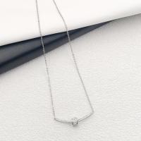 Titanium Steel Necklace fashion jewelry & with rhinestone nickel lead & cadmium free 45cm Sold By PC