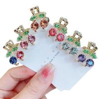 Zinc Alloy Hair Claw Clip plated & for woman & with rhinestone 20mm Sold By PC