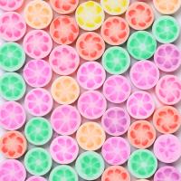 Polymer Clay Beads Flat Round DIY mixed colors 10mm Approx Sold By Bag