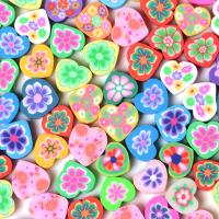 Polymer Clay Beads Heart DIY mixed colors 10mm Approx Sold By Bag