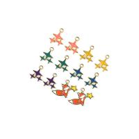 Zinc Alloy émail Pendants, alliage de zinc, Placage de couleur d'or, DIY & styles différents pour le choix, plus de couleurs à choisir, Environ 100PC/sac, Vendu par sac