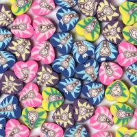 Polymer Clay Beads Heart DIY mixed colors 10mm Approx Sold By Bag