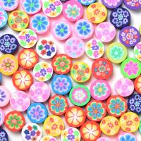 Polymer Clay Beads Flat Round DIY mixed colors 10mm Approx Sold By Bag