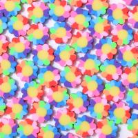 Polymer Ton Perlen , Blume, DIY, gemischte Farben, 10mm, ca. 1000PCs/Tasche, verkauft von Tasche