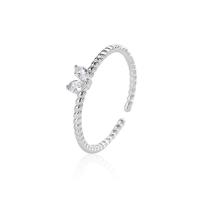 Zircon cubique Micro Pave Sterling Silver Rings, Argent sterling 925, Placage, bijoux de mode & pavé de micro zircon & pour femme, plus de couleurs à choisir, protéger l'environnement, sans nickel, plomb et cadmium, 3.5mm, Vendu par PC